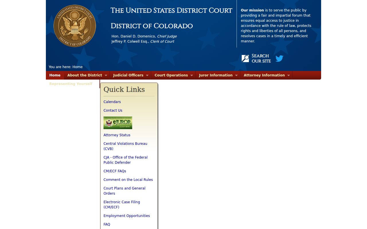 Huerfano County District Court federal court distinction source