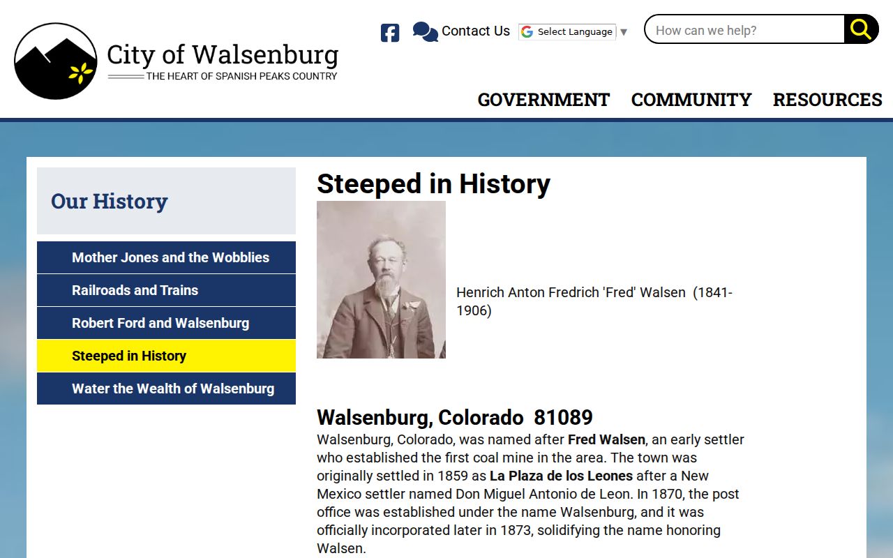 Huerfano County court records Walsenburg local history page